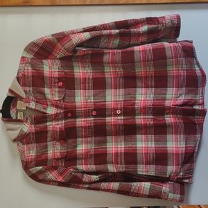 Girls L.L Bean fleece lined flannel shaket. Perfect fall staple. Warm , cozy